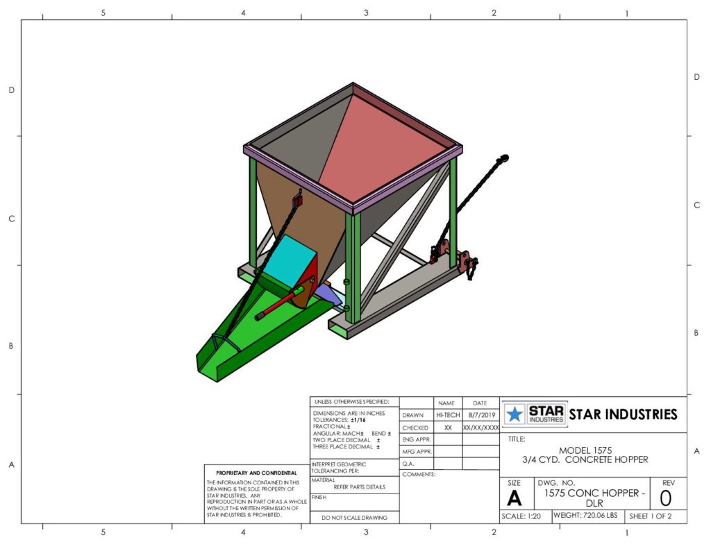 Concrete Hopper - Dealer Drawing