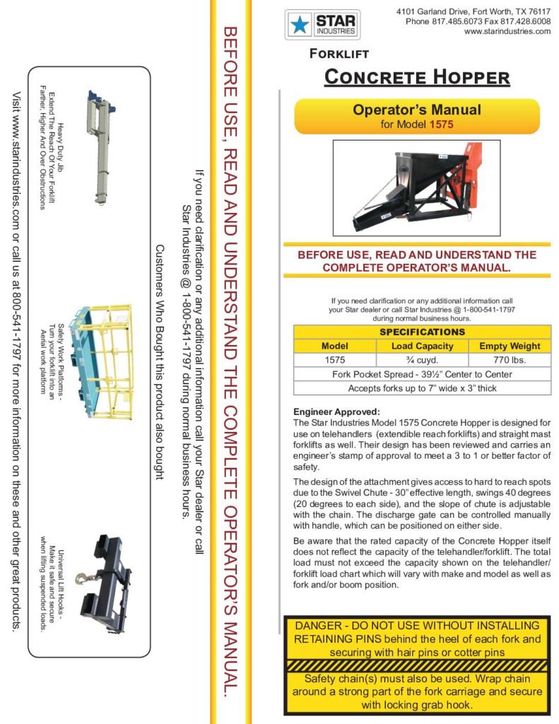 Concrete Hopper - Manual