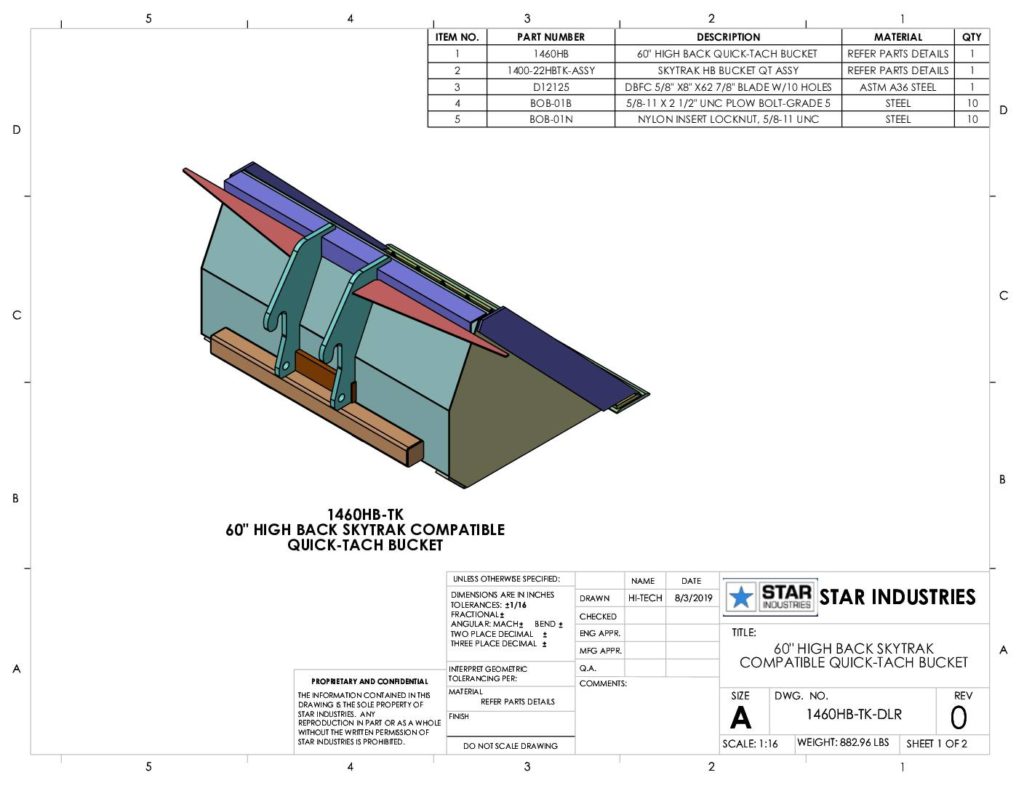 1460HB - Dealer Drawing