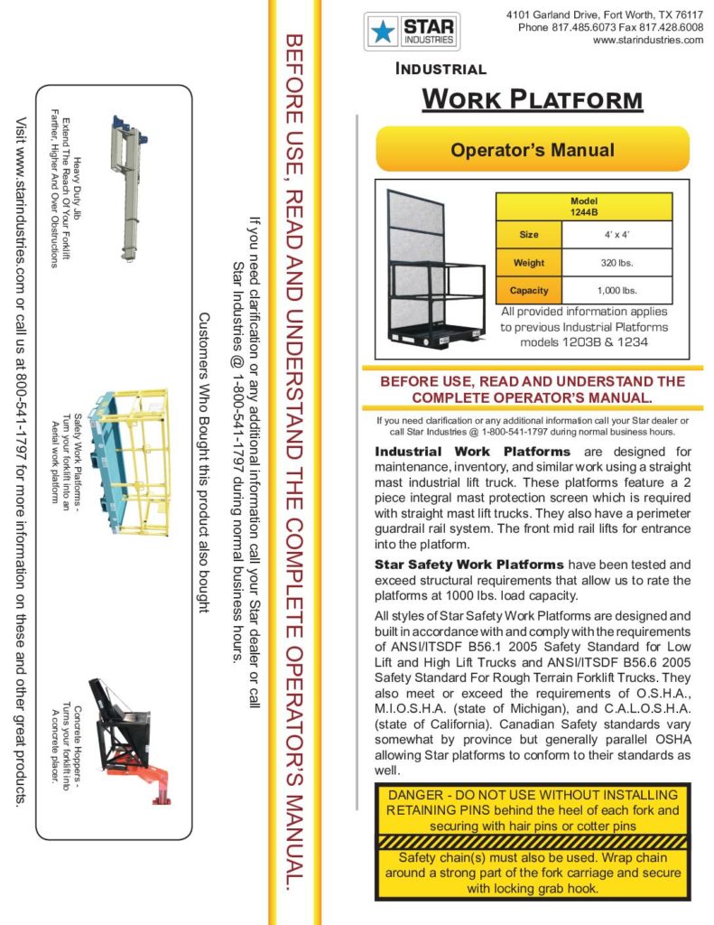 Industrial Work Platform - Manual