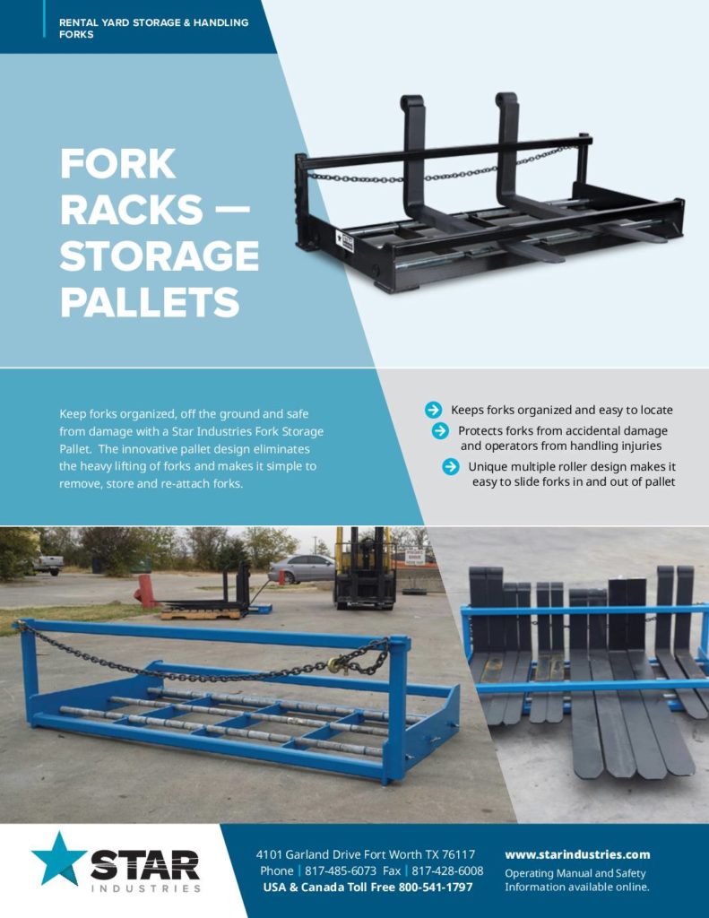 Fork Racks Storage Pallets - Product Sheet