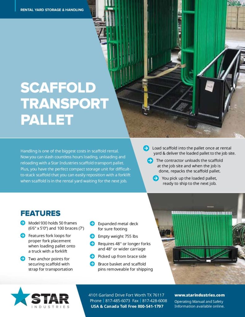 Scaffold Pallet - Product Sheet