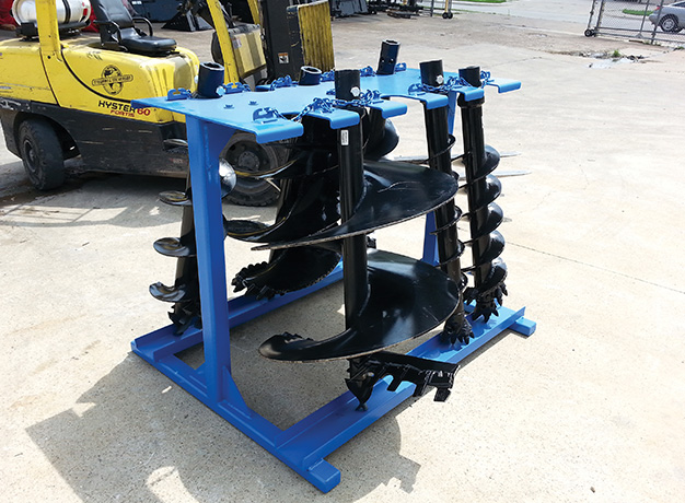 Organised and safely stored augers