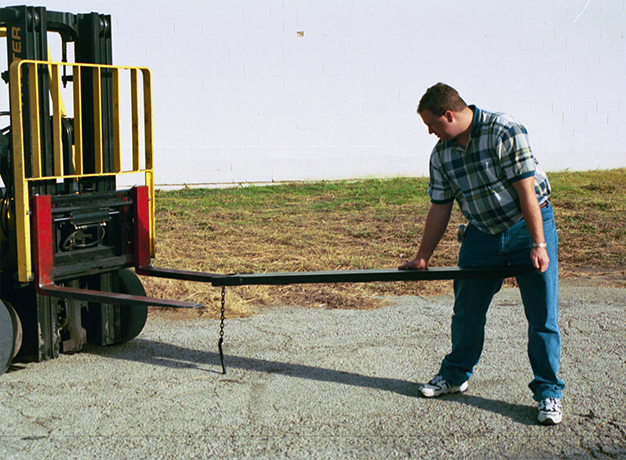 Placing the fork extension