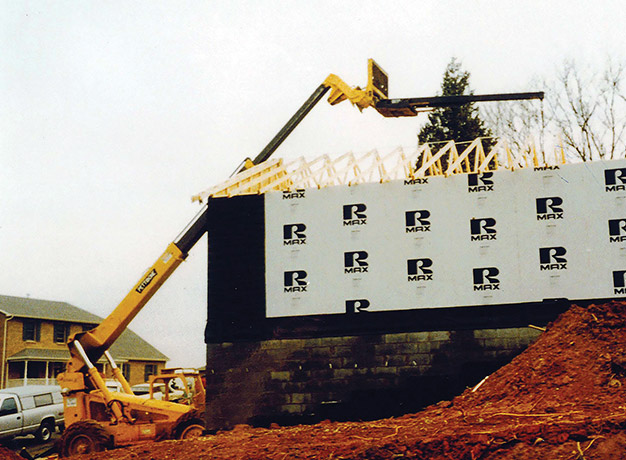 Jib Boom in action on work site