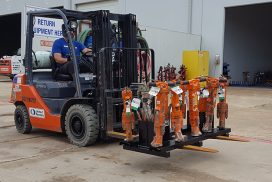 Paver Breaking Pallet being moved