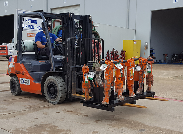 Paver Breaking Pallet being moved