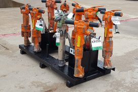 Paver Breaking Pallet in use