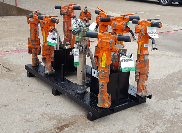 Paver Breaking Pallet in use