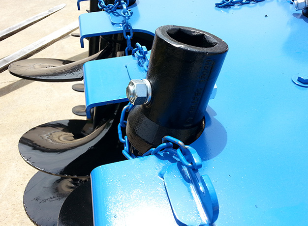 Secure augers to pallet