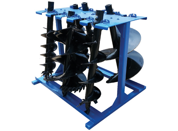 Stores up to 10 Augers