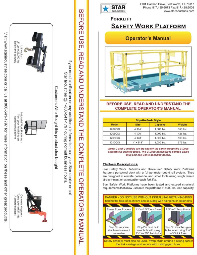 Safety Work Platform - Manual