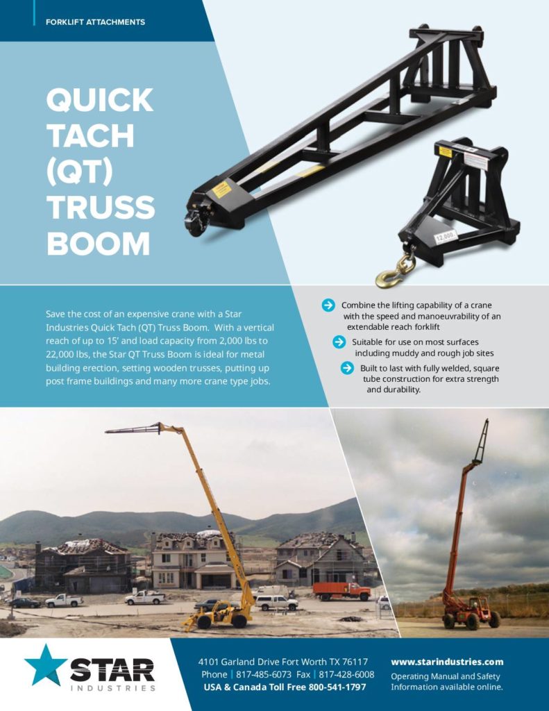 Quick Tach Truss Boom - Product Sheet