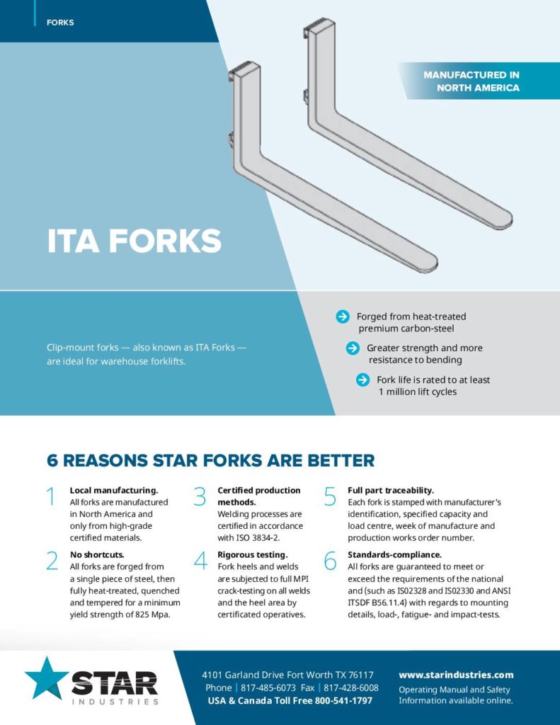 ITA Replacement Forks - Product Sheet