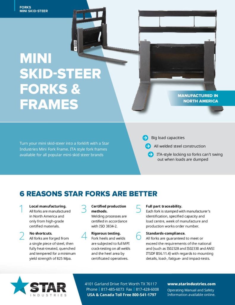 Mini Forks and Frames - Product Sheet