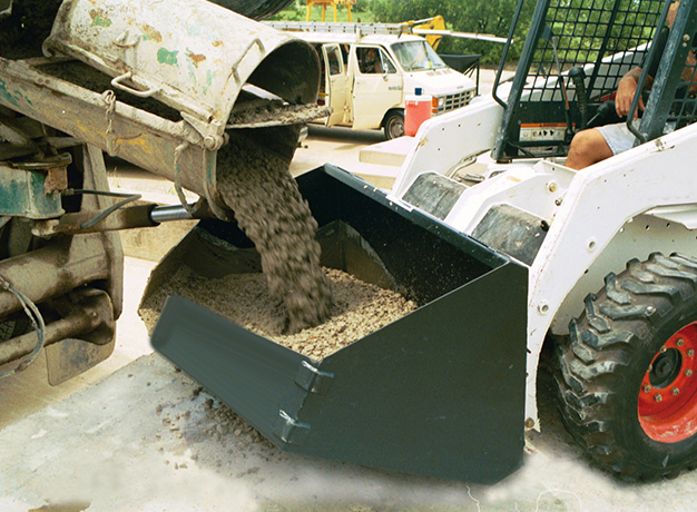 Place concrete with your skid-loader