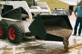 Concrete Placement Bucket in action
