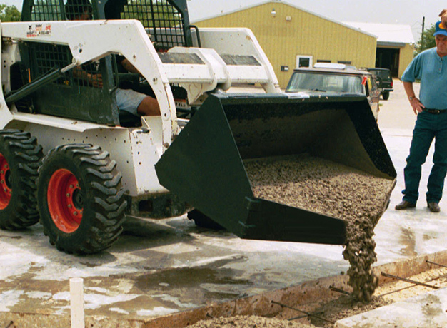 Concrete Placement Bucket in action
