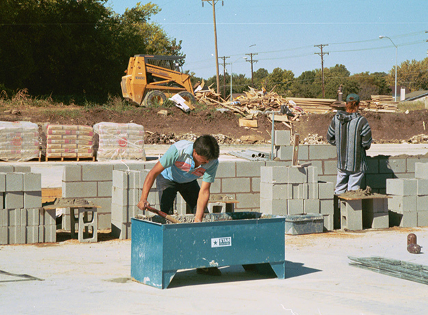 Mortar tub in action
