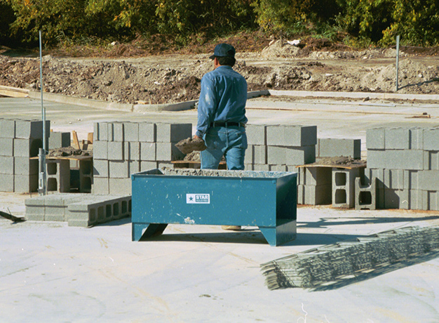 Mortar tub onsite