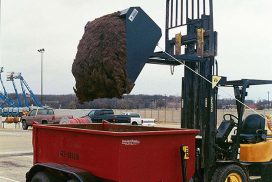 Self-dump bucket in-action