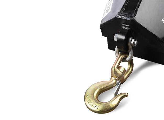 Bolted shackle and swivel hook with latch